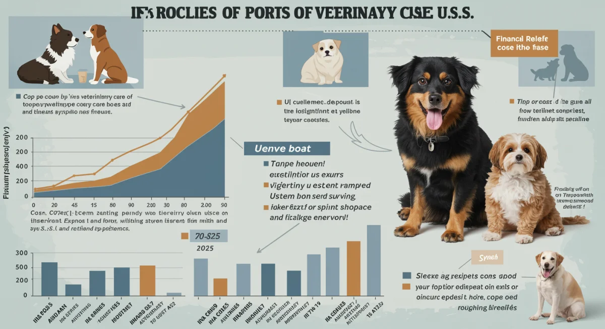 Infographic showing rising veterinary care costs and pet insurance benefits