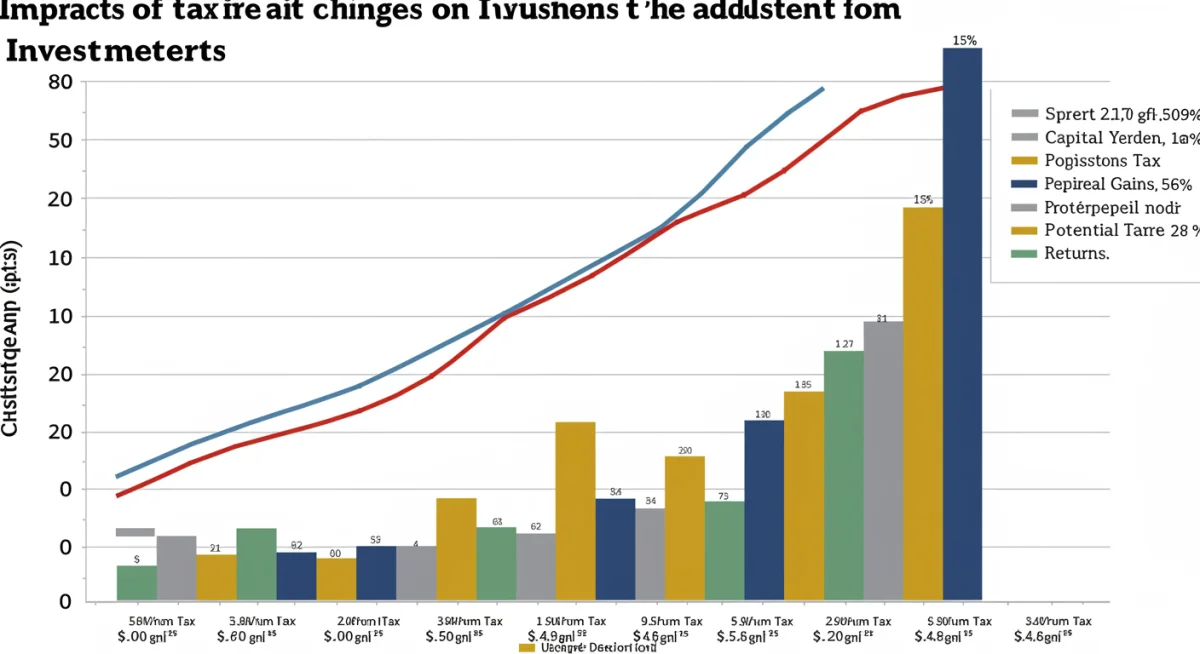 Infographic illustrating tax rate impacts on investment returns for 2026