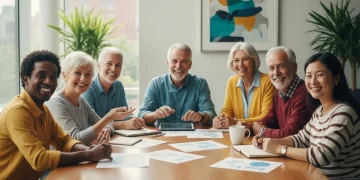 Senior citizens discussing 2026 Social Security changes and retirement planning.