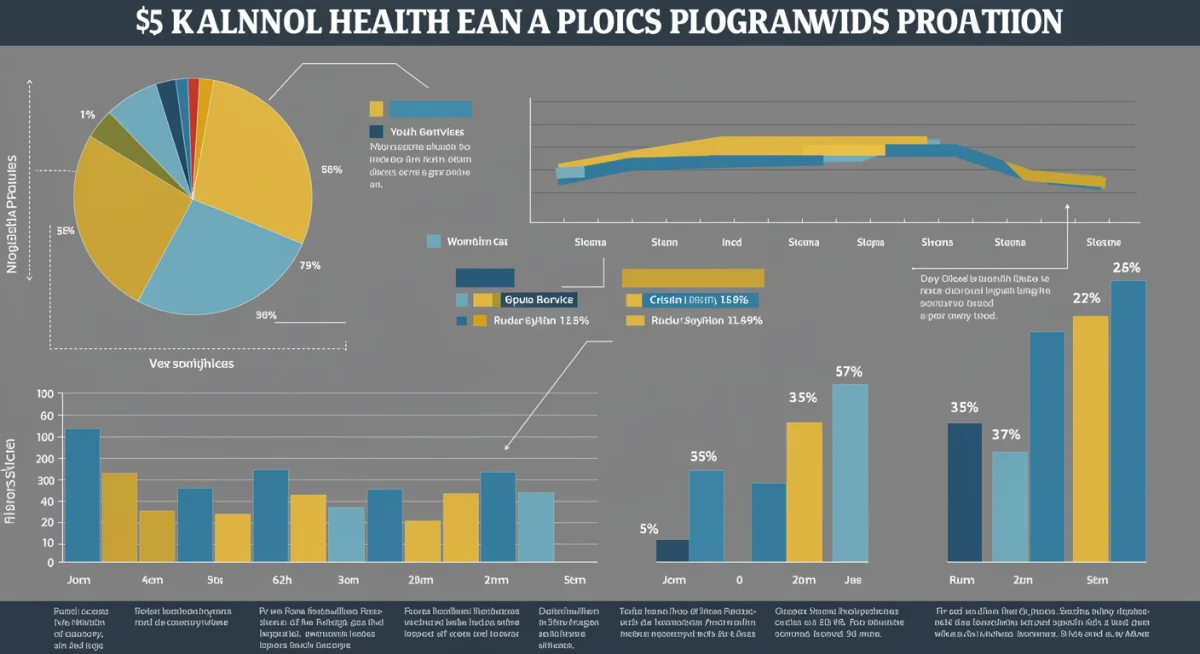 Infographic detailing the allocation of  billion mental health funding across various program categories.
