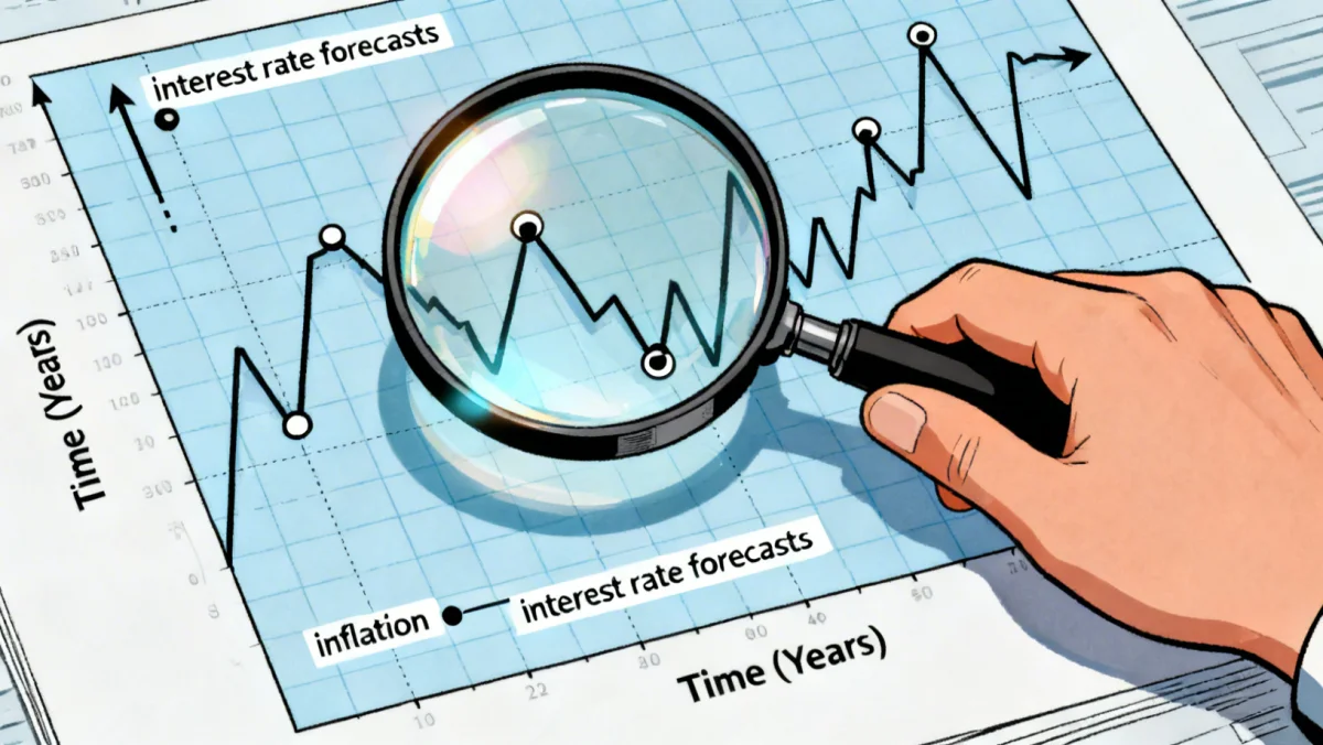 Analyzing economic charts for interest rate forecasts and inflation impact on bonds