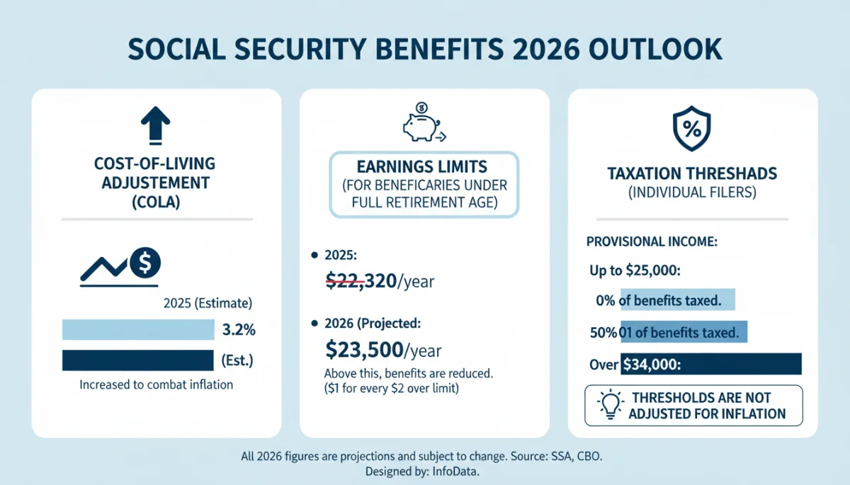 Infographic explaining 2026 Social Security benefit components