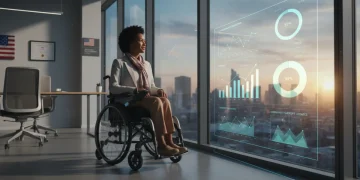 Hopeful person with disability looking at future planning for benefits