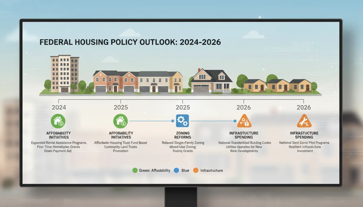Infographic detailing projected federal housing policy changes and impacts on real estate
