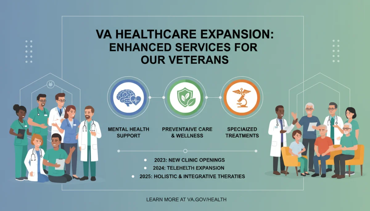 Infographic detailing expanded VA healthcare services for 2026
